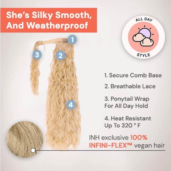 26" Extra Long Ponytail Clip in With Loose Spirals - Picture 8 of 8